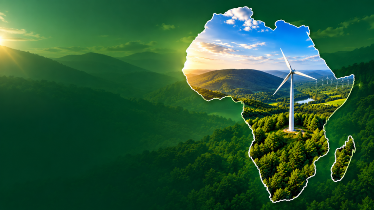 Concept illustration connecting Germany and Africa